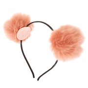 Ombre pom pom haarband - pfirsich