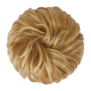 Unordentliches Brötchen-Haar-Fastery mit zerknittertem künstlichen Haar - 27H613 Erdbeerblond und Bleichblond