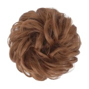 Unordentliches Brötchen-Haar-Fastery mit zerknittertem künstlichen Haar - 30# Hellbraun
