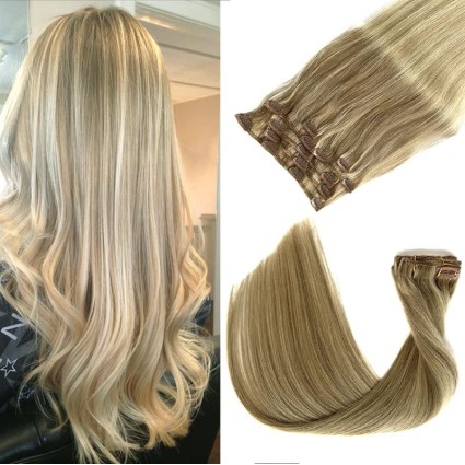 Clip In Extensions 40 cm #18/613 Blond Mix