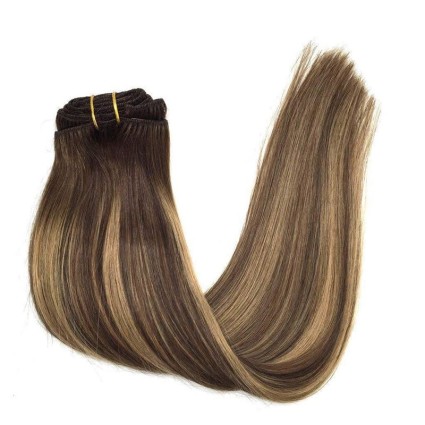 Clip In Extensions 40 cm #4/27 Dunkelblond Mix