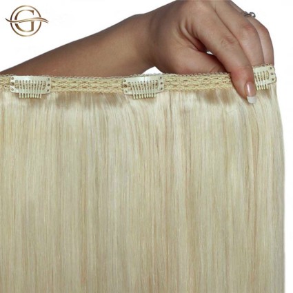 Clip on hair extensions #613 Blonde - 7 pieces - 60 cm | Gold24