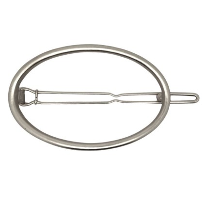 SOHO Oval Circle Hair Clip, Haarspange - Silber