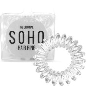 SOHO® Spiral Hair Ring Elastics, Haargummis Crystal Clear - 3 Stck.