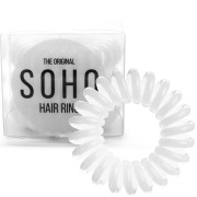 SOHO Spiral Hair Ring Elastics, Haargummis Simply White - 3 Stck.