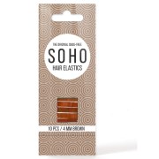 SOHO Snag-Free Hair Elastics, Braun - 10 Stck.
