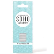 SOHO Snag-Free Hair Elastics, Clear - 10 Stck.