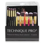 Technique PRO Makeup Pinsel, Gold edition - 10 Stck.