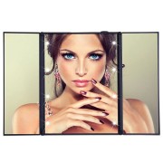 UNIQ® Vanity dreiseitiger Makeup Spiegel mit LED Licht - Schwarz